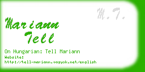 mariann tell business card